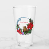Weihnachtsmäuse Wreath Glas (Vorderseite)