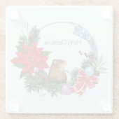 Weihnachtsmäuse Wreath Glasuntersetzer (Rückseite)