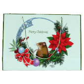 Weihnachtsmäuse Wreath Große Geschenktüte (Rückseite)