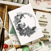 Weihnachtsmäuse Wreath Gummistempel