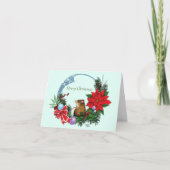 Weihnachtsmäuse Wreath Karte (Vorderseite)