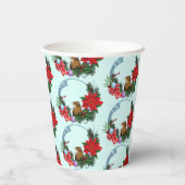 Weihnachtsmäuse Wreath Pappbecher (Rückseite)