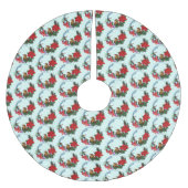 Weihnachtsmäuse Wreath Polyester Weihnachtsbaumdecke (Vorderseite)