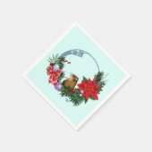 Weihnachtsmäuse Wreath Serviette (Ecke)