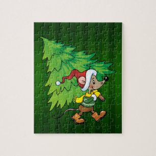 Weihnachtsmäusegrün-Puzzlespiel Puzzle
