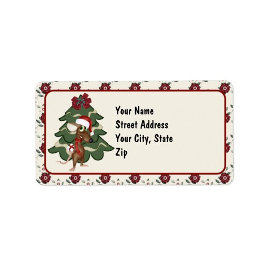 Weihnachtsmäusenadressen Adressaufkleber (Vorne)
