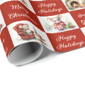 Weihnachtsmäusendesign Geschenkpapier (Rolleneckpunkt)