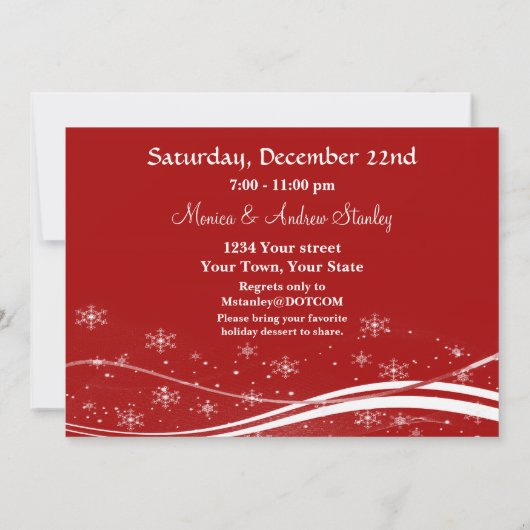 Weihnachtsmäusenfirma Weihnachtsfest Party Einladung (Rückseite)