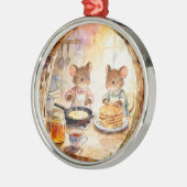 Weihnachtsmäusepaar Ornament Aus Metall (Links)
