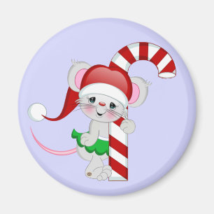 Weihnachtsmäusezuckerstange Magnet