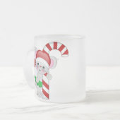 Weihnachtsmäusezuckerstange Mattglastasse (Vorderseite Links)
