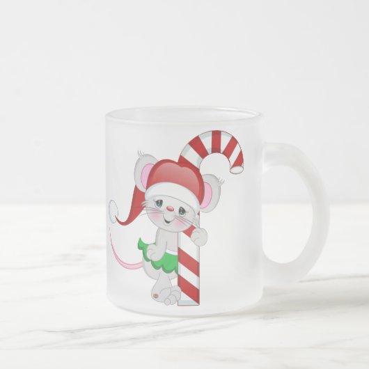 Weihnachtsmäusezuckerstange Mattglastasse (Rechts)