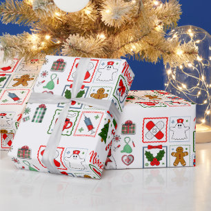 Weihnachtsmedizin mit Stethoskop Weihnachtsschwest Geschenkpapier