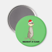 Weihnachtsmeerkat Magnet (Vorderseite/Rückseite)