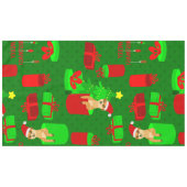 Weihnachtsmeerkat santa lustige Mongoie Tischdecke (Vorderseite (Horizontal))