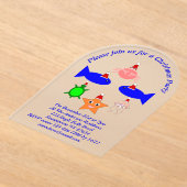 Weihnachtsmeerkreaturen Acryleinladungen (Ablage )