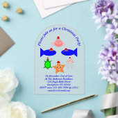 Weihnachtsmeerkreaturen Acryleinladungen (Insitu (Hochzeit))