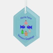 Weihnachtsmeerkreaturen Ornament Aus Glas (Vorderseite Links)