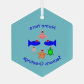 Weihnachtsmeerkreaturen Ornament Aus Glas (Rückseite)