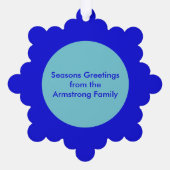 Weihnachtsmeerkreaturen Ornament Karte (Rückseite)