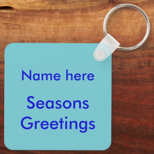 Weihnachtsmeerkreaturen Schlüsselanhänger (Rückseite)