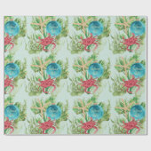 Weihnachtsmeerlandschaft mit Island Life Ornament Geschenkpapier (Flach)