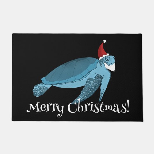 Weihnachtsmeerschildkröte Fußmatte (Vorderseite)