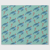 Weihnachtsmeerschildkröte Geschenkpapier (Flach)