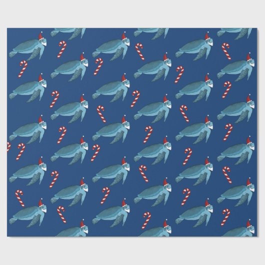 Weihnachtsmeerschildkröte Geschenkpapier (Flach)