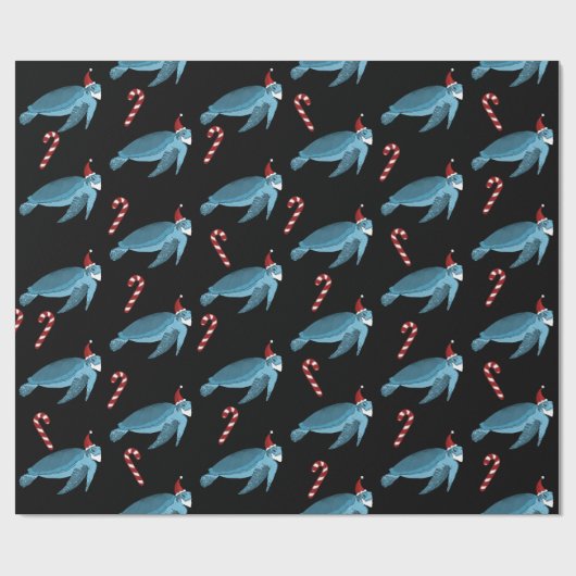 Weihnachtsmeerschildkröte Geschenkpapier (Flach)
