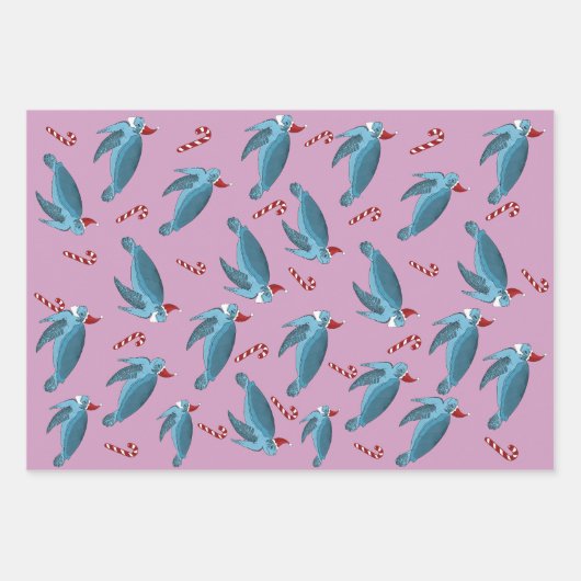 Weihnachtsmeerschildkröte Geschenkpapier Set (Vorderseite 3)
