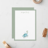 Weihnachtsmeerschildkröten Mitteilungskarte (Vorderseite/Rückseite Beispiel)