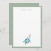 Weihnachtsmeerschildkröten Mitteilungskarte (Vorne/Hinten)