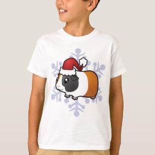 Weihnachtsmeerschweinchen (glattes Haar) T-Shirt