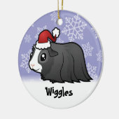 Weihnachtsmeerschweinchen (langes Haar) (addieren Keramikornament (Links)