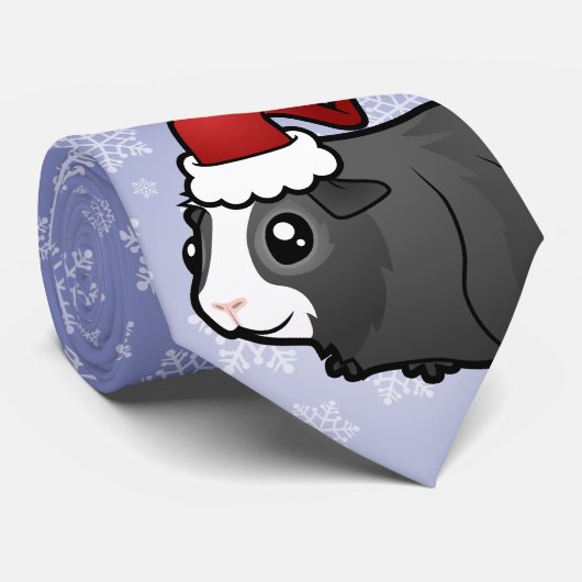 Weihnachtsmeerschweinchen (langes Haar) Krawatte (Gerollt)