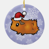 Weihnachtsmeerschweinchen (schäbig) keramik ornament (Hinten)