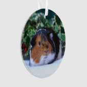 Weihnachtsmeerschweinchen-Verzierung Ornament (Vorderseite)