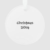 Weihnachtsmeerschweinchen-Verzierung Ornament (Rückseite)