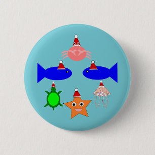 Weihnachtsmeerwesen Button