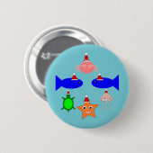 Weihnachtsmeerwesen Button (Vorne & Hinten)