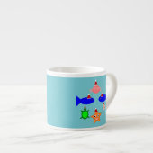 Weihnachtsmeerwesen Espressotasse (Vorderseite Rechts)