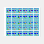 Weihnachtsmeerwesen Etiketten (Blatt)