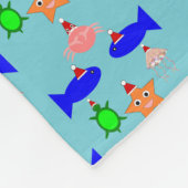 Weihnachtsmeerwesen Fleecedecke (Ecke)