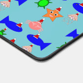 Weihnachtsmeerwesen Gemustert Schreibtischunterlage (Ecke)