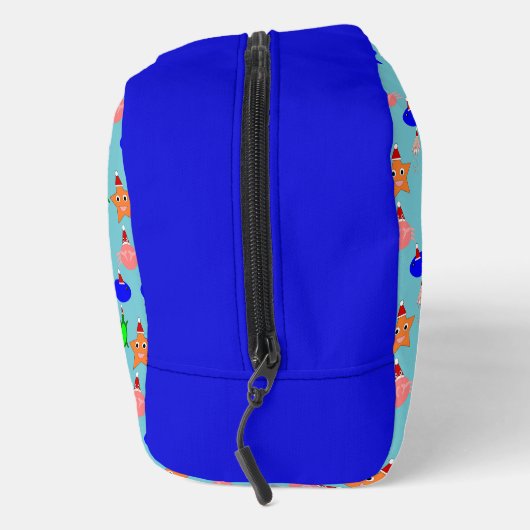 Weihnachtsmeerwesen Gemustert Waschbeutel (Rechts)