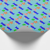 Weihnachtsmeerwesen Geschenkpapier (Ecke)