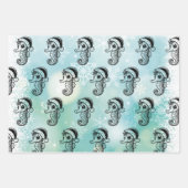 Weihnachtsmeerwesen Geschenkpapier Set (Vorderseite)