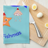 Weihnachtsmeerwesen Geschirrtuch (Viertel Falte)