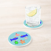 Weihnachtsmeerwesen Getränkeuntersetzer (Seite)